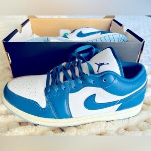 Jordan 1 Industrial Blue and White Men's Sneakers